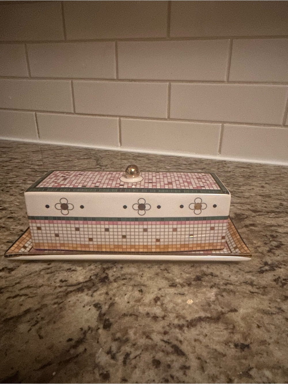 Anthropologie Garden Deco Butter Dish New